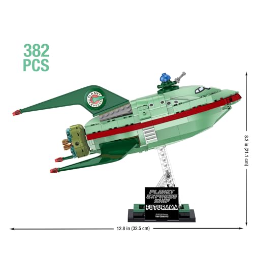 Brickcraft Futurama Planet Express Ship Brick Building Kit 382Piece Set SciFi Collectible Display Model Futuristic Toy Brick Set for Adults Teens and Fans of Animated TV - Image 5