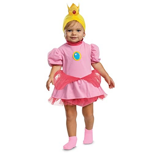 Disguise Infant Princess Peach Costume, Official Super Mario Bros Outfit for Babies, Size (6-12 months) - Image 4