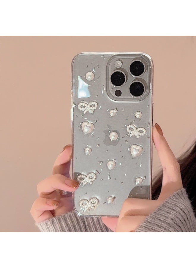 NIBEMINENT Pearl Bow Protective TPU Case Cover For iPhone 15 - Image 2