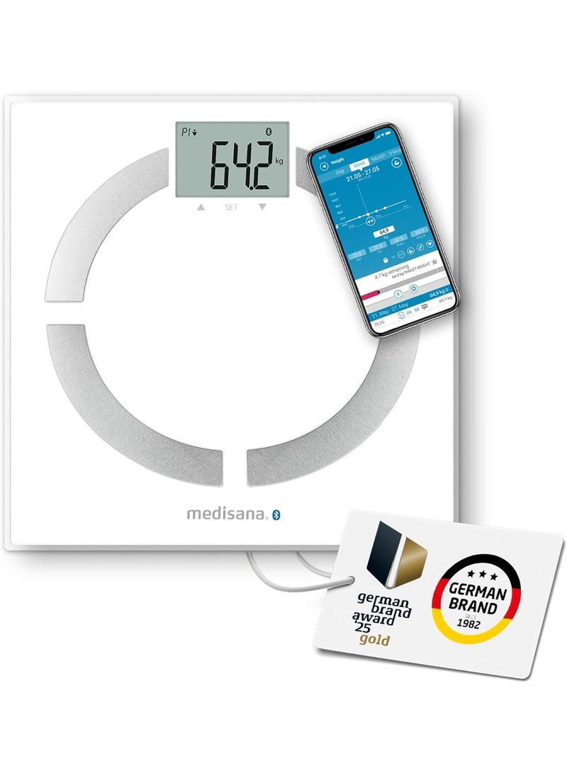 ميديسانا ميزان تحليل الجسم الذكي كونكت BS444 من ميديسانا، لون ابيض - Image 1