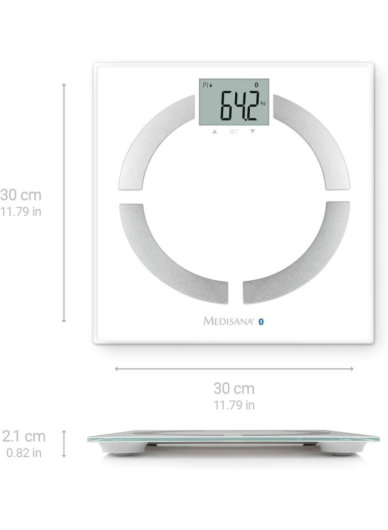 ميديسانا ميزان تحليل الجسم الذكي كونكت BS444 من ميديسانا، لون ابيض - Image 5