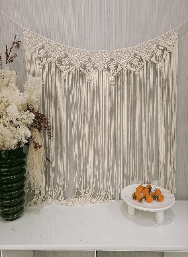 kiido Macrame Wall Hanging, Hanging Wall Tapestry Large Bohemian Wall Decoration Macrame Curtain fringe Backdrop Wall Decor for Wedding Living Room Bedroom Gallery, 38"x 33" - Image 4