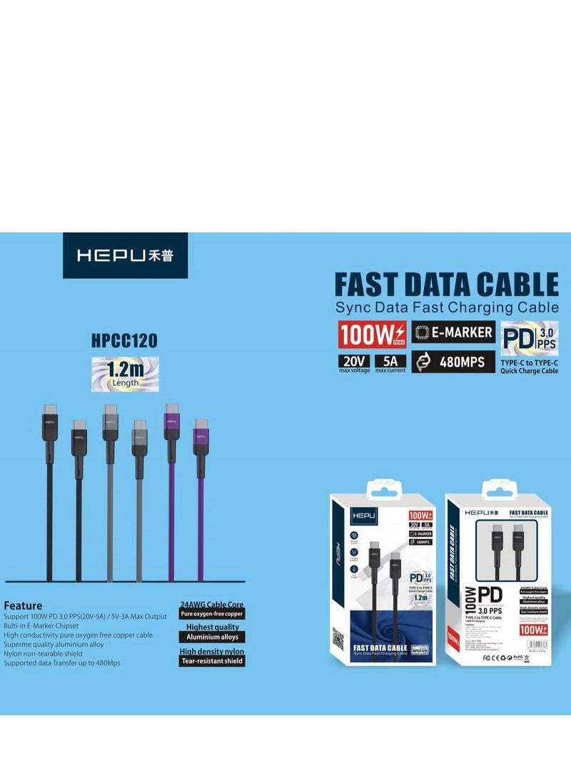 كابل HP CC120 100 وات سريع