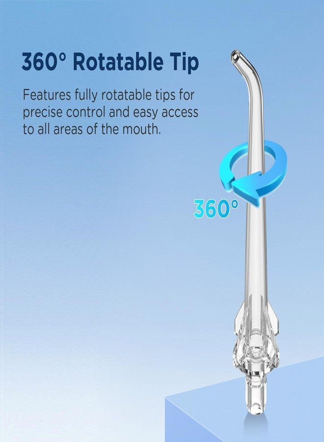 فريفيل ٦ رؤوس بديلة لجهاز تنظيف الأسنان المائي Nicwell/Oralfree F5025 (F5025D/F5025) (٦ رؤوس نفاثة كلاسيكية + حقيبة تخزين) - Image 3