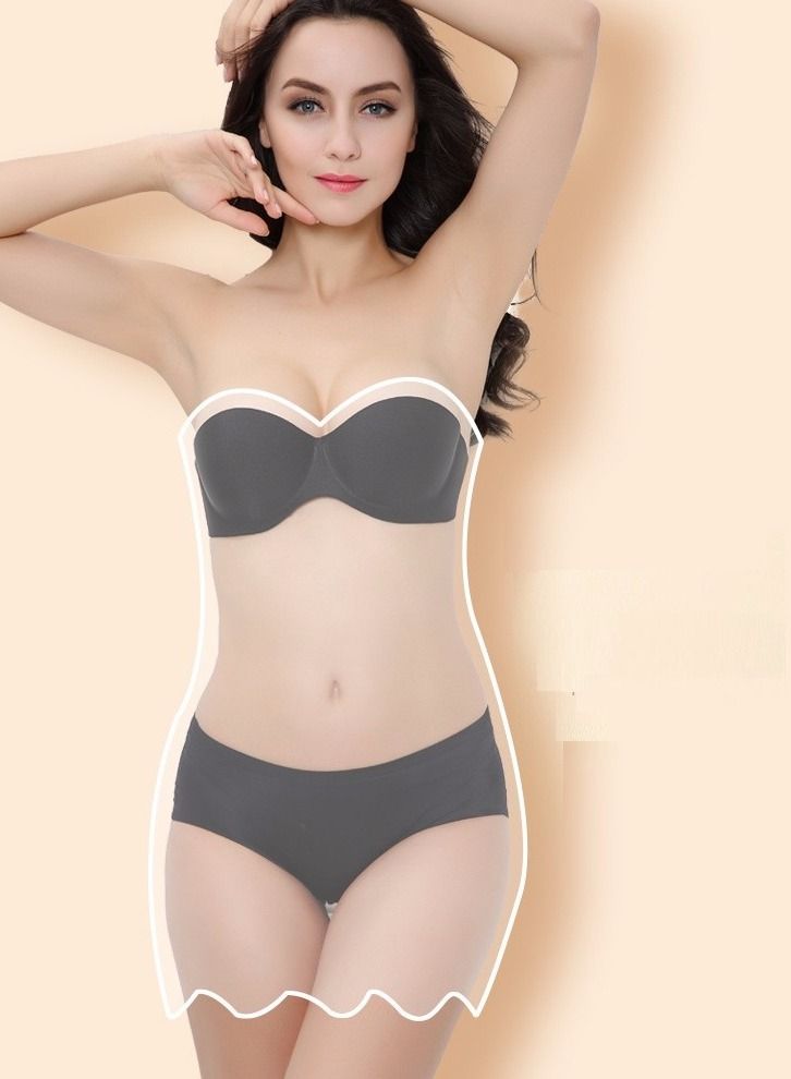 DubaiGallery Women's Strapless Bra Invisible Underwear Wedding Push Up Bra Half Cup  - Image 3
