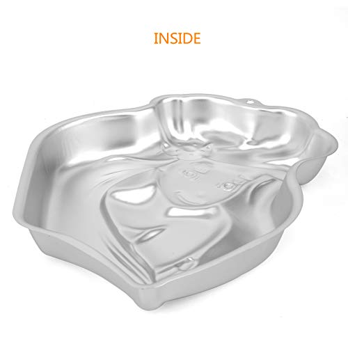 TinLeJa Cake Decorator Preferred Princess Girl Shaped Birthday Party Cake Pan, 3D Aluminum Cake Decorating Mould Baking Pan Kitchen Supplies - Image 2