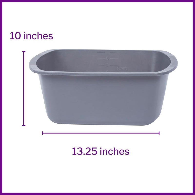 McKesson Wash Basin Plastic Rectangle 7 qt 1 Count - Image 3