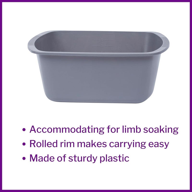 McKesson Wash Basin Plastic Rectangle 7 qt 1 Count - Image 2