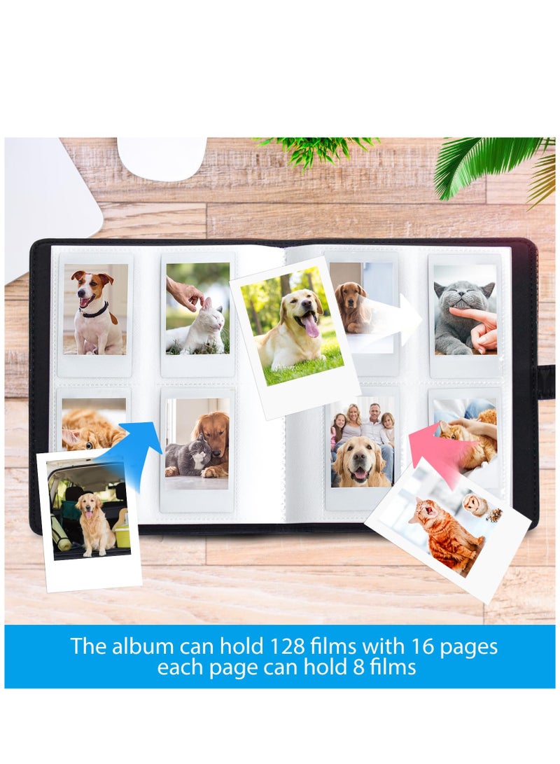 288 Pockets Large Capacity PU Leather Cover Mini Photo Album for Polaroid Fujifilm Instax Mini 11/9 Film Photocard Holder Book (Black) - Image 4