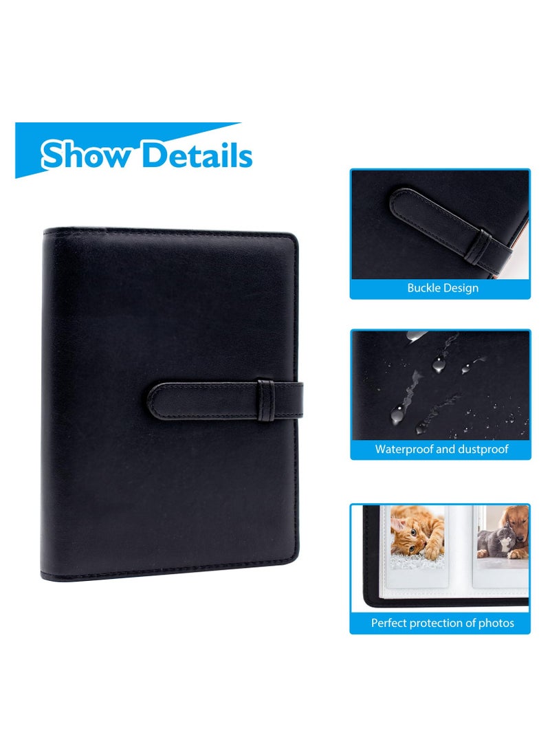 288 Pockets Large Capacity PU Leather Cover Mini Photo Album for Polaroid Fujifilm Instax Mini 11/9 Film Photocard Holder Book (Black) - Image 3