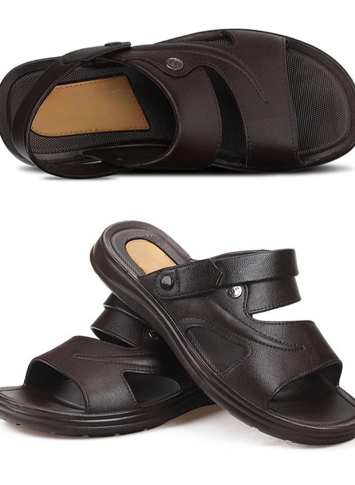 Warrior New Fashionable Leather Men's Business Slippers - Image 2