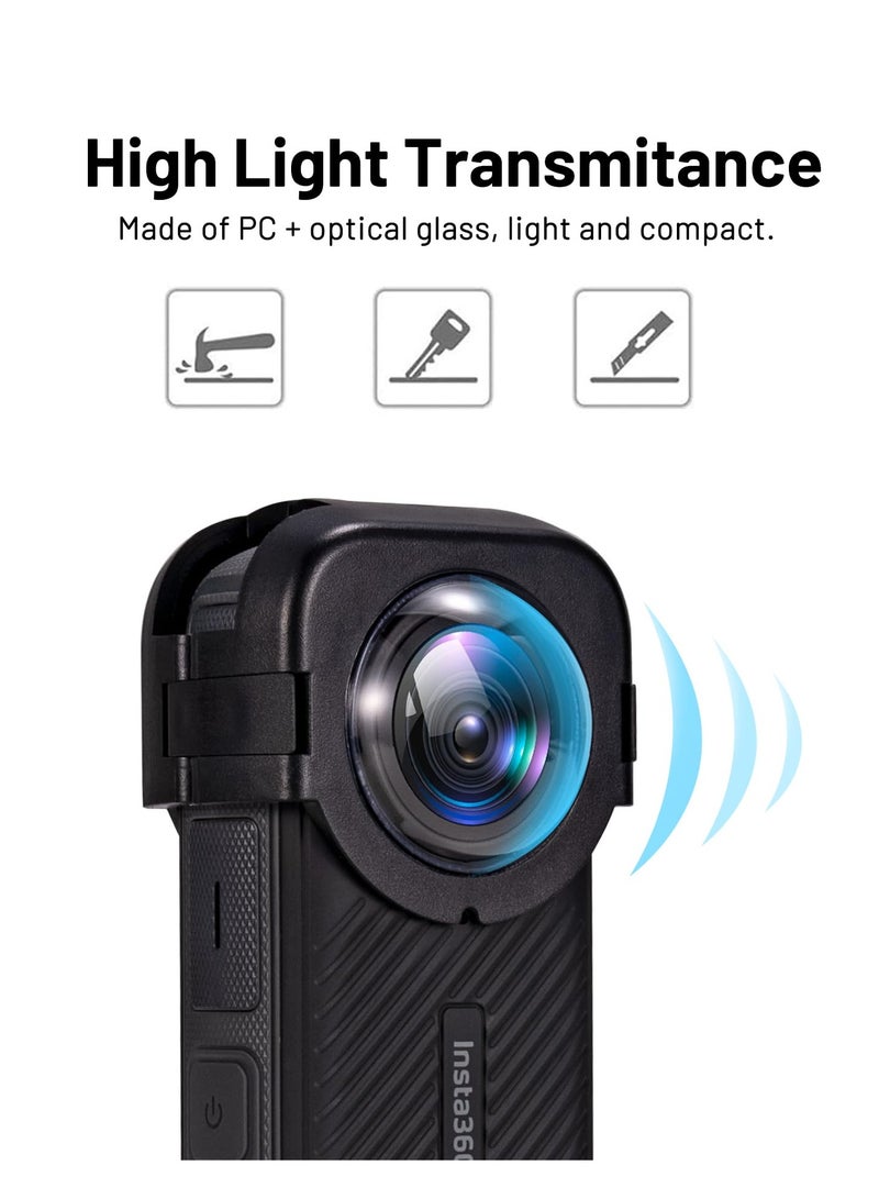 Lens Guards for Insta360 X4 Optical Tempered Glass Lens Protector for insta360 X4 Accessories Waterproof & Anti-Scratch  - Image 4