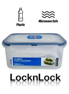 LOCK & LOCK LocknLock 600ml  Rectangular  Airtight Food Storage  - BPA-Free, Microwave, Freezer, and Dishwasher Safe  - Image 1