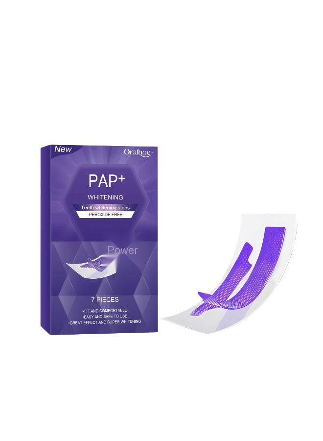 ORALHOE purple oral patch 7-PieceWhiteStrips Dental Whitening Kit  gentle and fresh - Image 1