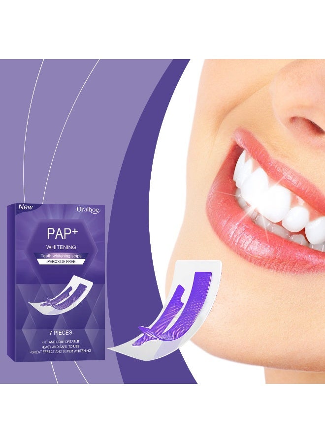 ORALHOE purple oral patch 7-PieceWhiteStrips Dental Whitening Kit  gentle and fresh - Image 2