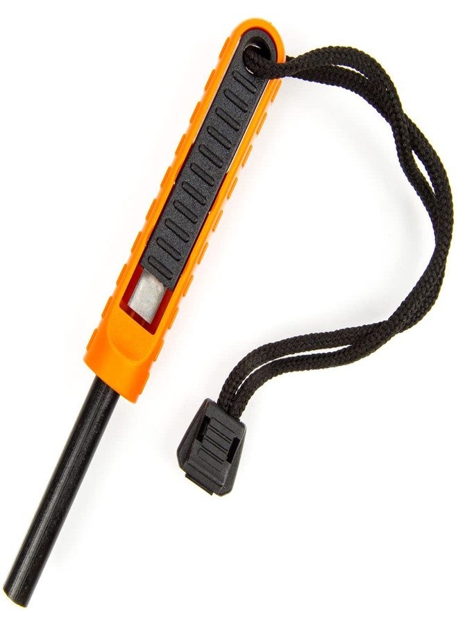 EXOTAC - polySTRIKER XL Ferrocerium Fire Starter with Snap-in Striker for Emergency Campfires and Hiking Survival Supplies (Orange/Black) - Image 2