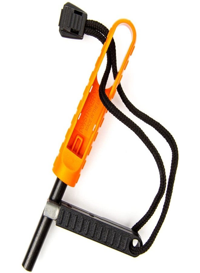 EXOTAC - polySTRIKER XL Ferrocerium Fire Starter with Snap-in Striker for Emergency Campfires and Hiking Survival Supplies (Orange/Black) - Image 3