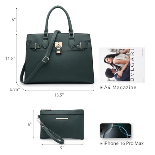 Dasein Women Handbags and Purses Ladies Shoulder Bag Top Handle Satchel Tote Work Bag with Wallet - Image 4