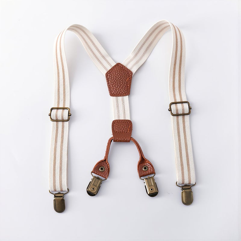 Unisex Kids Suspenders For Boys Girls Toddler All Age Fit Stripe Pants Suspender Clips - Image 5