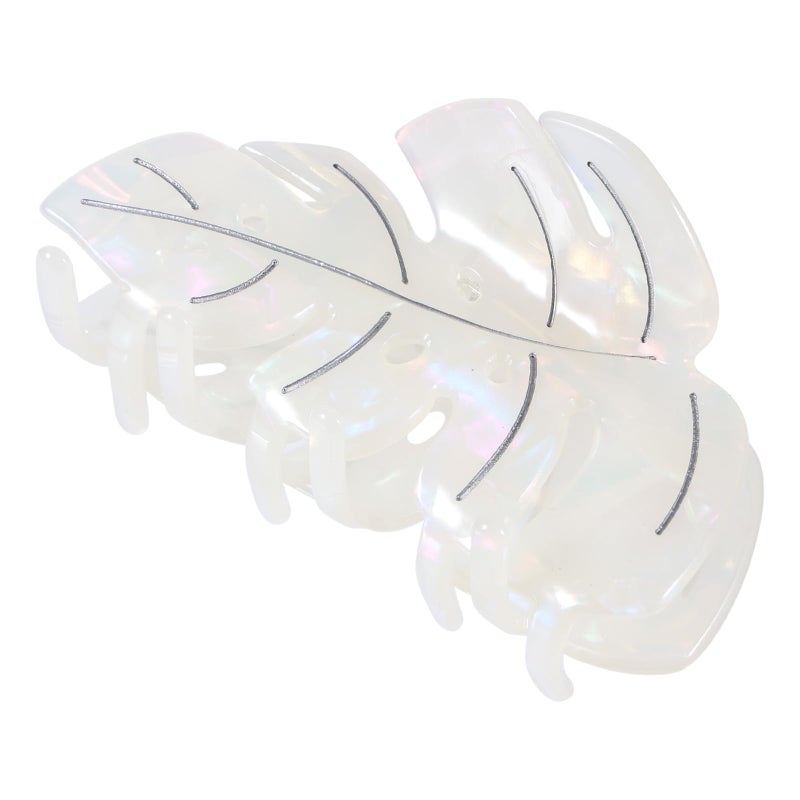 White Leaf Hair Claw Clip 35 Inch Strong Hold Hair Grip Clip French Design Women Girls Hair Accessories for Thick Thin Hair