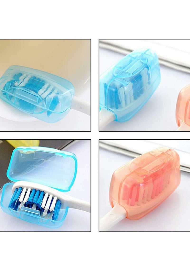 Excefore 20 Pieces Toothbrush Covers Travel Silicone Toothbrush Head Case Holder Protectors - Image 2