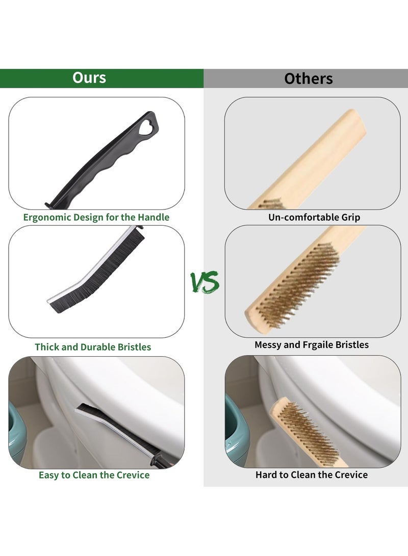 BenQuand 4 Pieces Crevice Cleaning Brush Hard Bristle Gap Brush Multifunction for Bathroom Household Kitchen Tiles Window Crevice Cleaning Tool - Image 5