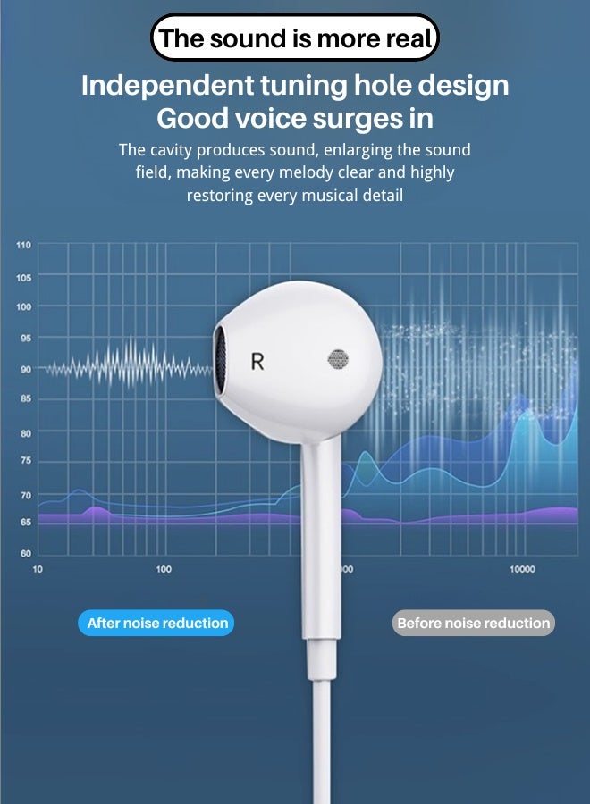 In-Ear Wired Mobile Phone Headset Type-C Interface With Microphone For Calls, Heavy Bass, Stereo Music Headset  - Image 4