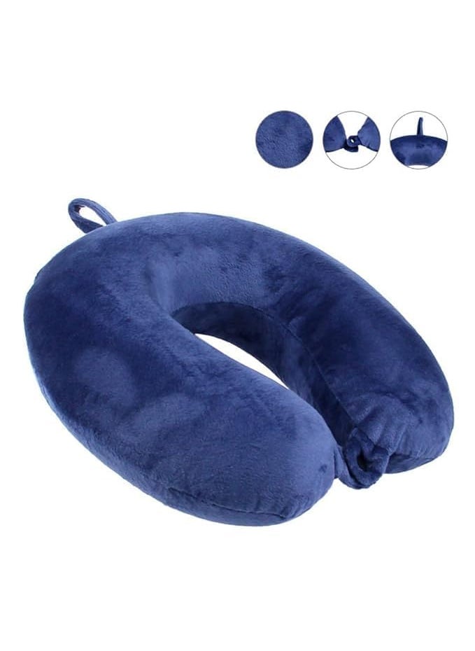 Ashtron Ashtron Travel Neck Pillow Eye Mask Set Memory Foam Support for Flights Cars Trains Comfortable Neck Pain Relief  - Image 4