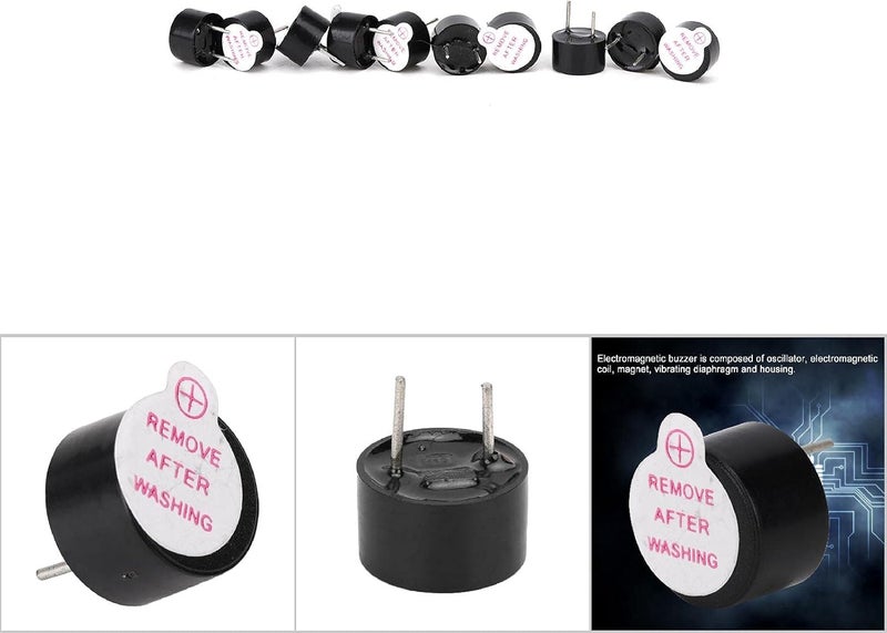 Hyuduo 10pcs DC 3V Active Buzzer Alarm Electromagnetic Beeper Active Piezo Buzzers Alarm Industrial Sounder 9x6mm/9x5.5mm - Image 5