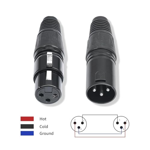IMAGINEA 15 Meter XLR Microphone Cable | 3 Pin Male to Female Shielded Balanced Audio Cord with Gold Plated Pins for Studio Recording Live Sound Stage Mixer | Mic Interface Speaker PA System (Black) - Image 3