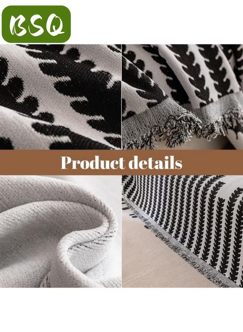 بي إس كيو غطاء أريكة تشينيل أنيق من بوهو | غطاء أريكة بوهو ذو وجهين | بطانية قابلة للغسل | واقي للحيوانات الأليفة من القطيفة غير قابل للانزلاق | عكسها (180 سم * 180 سم) - Image 5