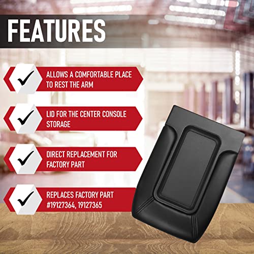 AA Ignition Center Console Lid Replacement Kit Black - Replaces 924-811, 19127364, 19127365, 19127366 - Compatible with Chevy, GMC & Cadillac Vehicles - Silverado, Avalanche, Tahoe, Suburban, Sierra, Yukon - Image 2