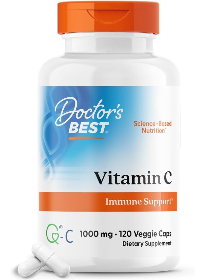 Doctor's Best, Vitamin C, Featuring Quali-C, 1000 mg, 120 Veggie Caps - Image 1