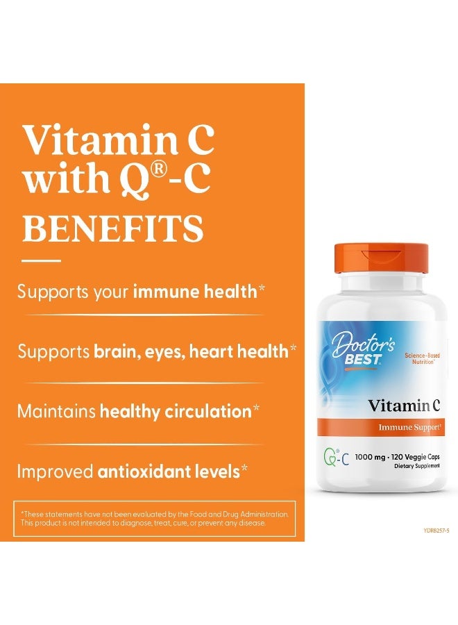 Doctor's Best, Vitamin C, Featuring Quali-C, 1000 mg, 120 Veggie Caps - Image 2