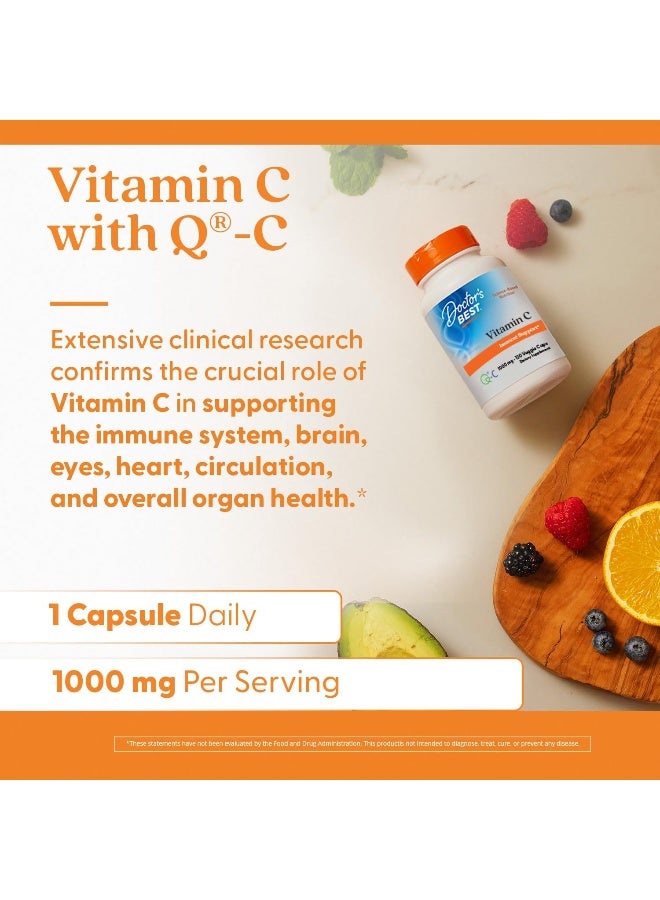 Doctor's Best, Vitamin C, Featuring Quali-C, 1000 mg, 120 Veggie Caps - Image 4