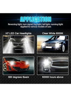 General 2 Pcs Car Headlight Bulbs, H7 Car Fog Bulb Kit High Low Beam Light 110W 30000LM Super Bright 6000K Headlight Replacement Bulbs  - Image 2