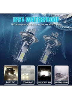 General 2 Pcs Car Headlight Bulbs, H7 Car Fog Bulb Kit High Low Beam Light 110W 30000LM Super Bright 6000K Headlight Replacement Bulbs  - Image 3