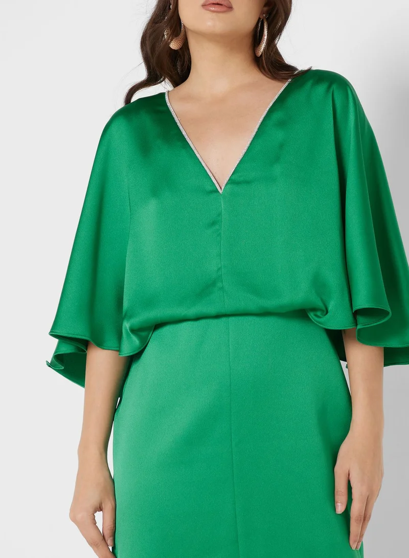 Nocturne Green Slit Dress