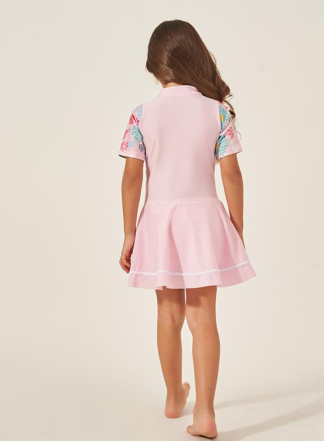 Styli Styli Kids Floral Short Sleeves Swimsuit  - Image 4