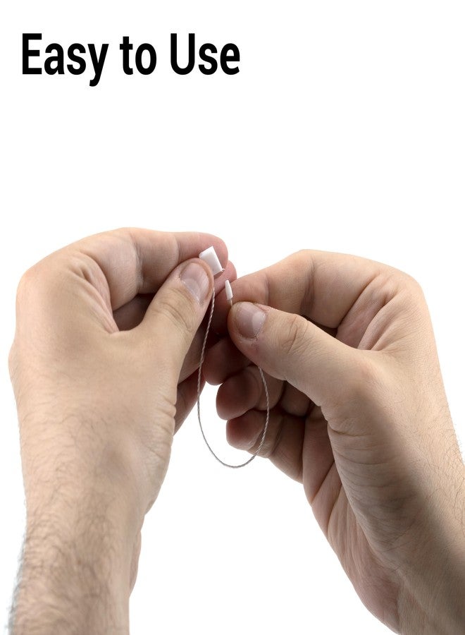 IFAMIO 1000 Pcs 7 Inch Hang Tag String Snap Lock Pin Loop Fastener Hook Ties Fast to Attach Nylon Tag Rope String for Clothes Gift Bags Price Tags Luggage Label Attachment (White) - Image 3