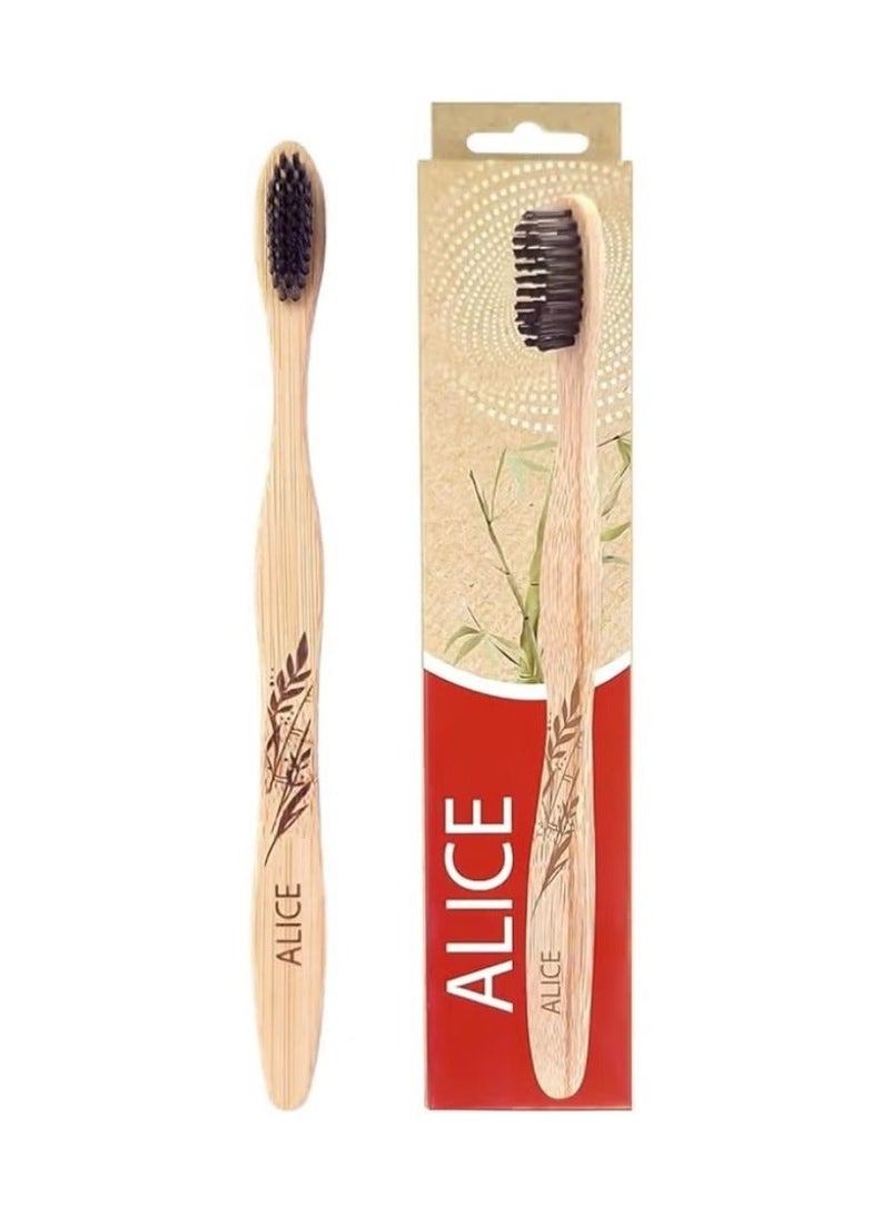أليس فرشاة أسنان أليس المصنوعة من الخيزران مع الفحم النشط