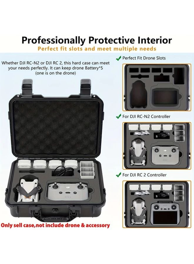 حقيبة حمل صلبة سوداء بحزام لطائرة DJI Mini 4 Pro وملحقات Fly More Combo - Image 4