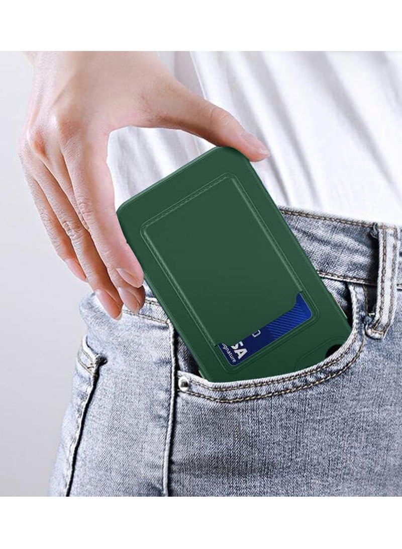 دبليو تيك غطاء حماية من السيليكون TPU مع حامل بطاقات لهاتف انفينيكس هوت 40 برو 4G 2023 أخضر داكن - Image 4