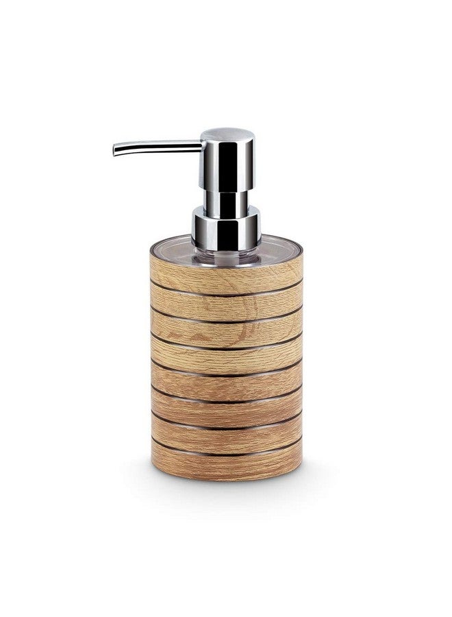 Freelance Miami Polystyrene Bathroom Accessories Set of 4, Light wood Liquid Handwash Soap Dispenser, Brush/Toothbrush Holder, Tumbler, Dish - Plastic Bathroom Set for Wash Basin Stronger than Ceramic - Image 3