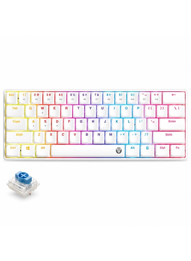 FANTECH ATOM AIR61 MK311 Gaming Mechanical Keyboard - Low Profile Blue Switches - RGB 17 Modes - Extra Keycaps - Image 1