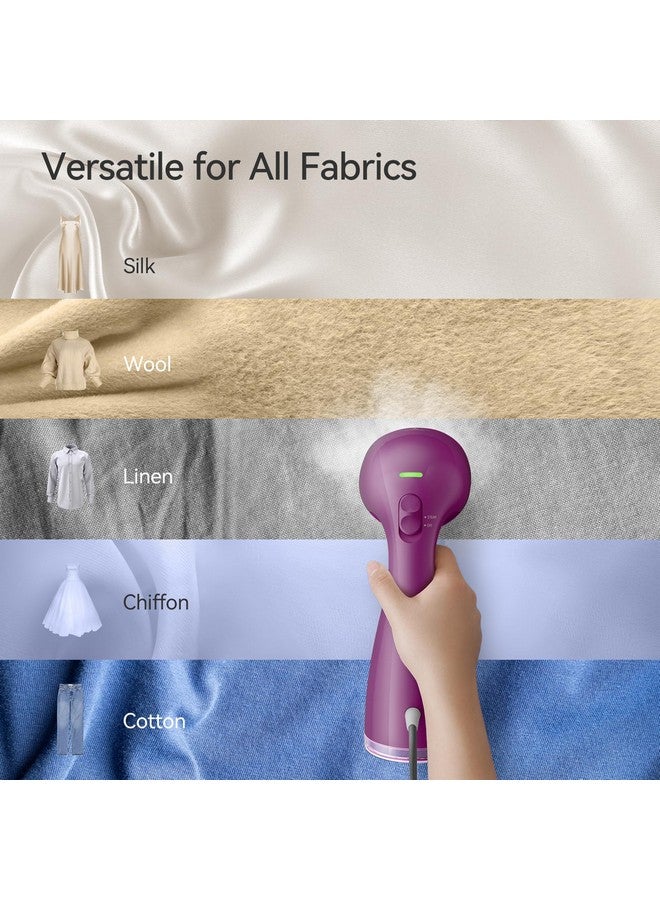 HiLife HiLIFE Steamer for Clothes, 1100W Clothes Steamer with Large 300ml Tank, Handheld Clothing Steamer, Fabric Wrinkle Remover, Portable & Compact Travel Size Garment Steamer ONLY FOR 120V(Orchid Purple)  - Image 4