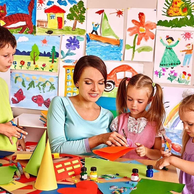 ECLET 40 قطعة ورق ملون بحجم A4 متوسط (10 أوراق لكل لون) مجموعة ورق فنون وحرف مزدوجة الجوانب ملونة 207 - Image 4