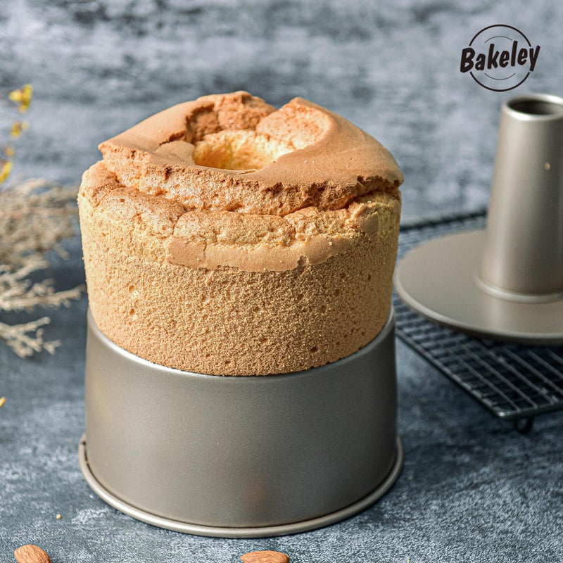 Bakeley Angel Food Cake Pan, 8-Inch with Removable Loose Bottom Non-Stick Chiffon Tube Pan for Oven and Instant Pot Baking (Champagne Gold) - Image 3