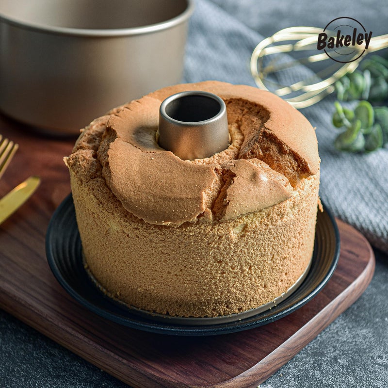 Bakeley Angel Food Cake Pan, 8-Inch with Removable Loose Bottom Non-Stick Chiffon Tube Pan for Oven and Instant Pot Baking (Champagne Gold) - Image 4