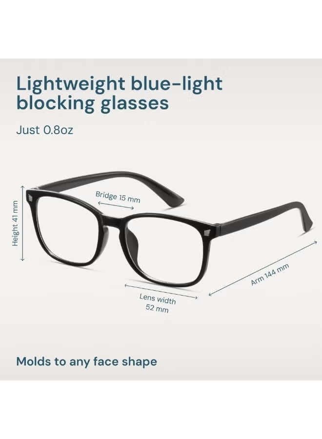Blue Light Blocking Glasses - Fashion Square Eyeglasses, Anti UV Ray Computer Gaming Glasses Blue Blockers for Women/Men - Image 5